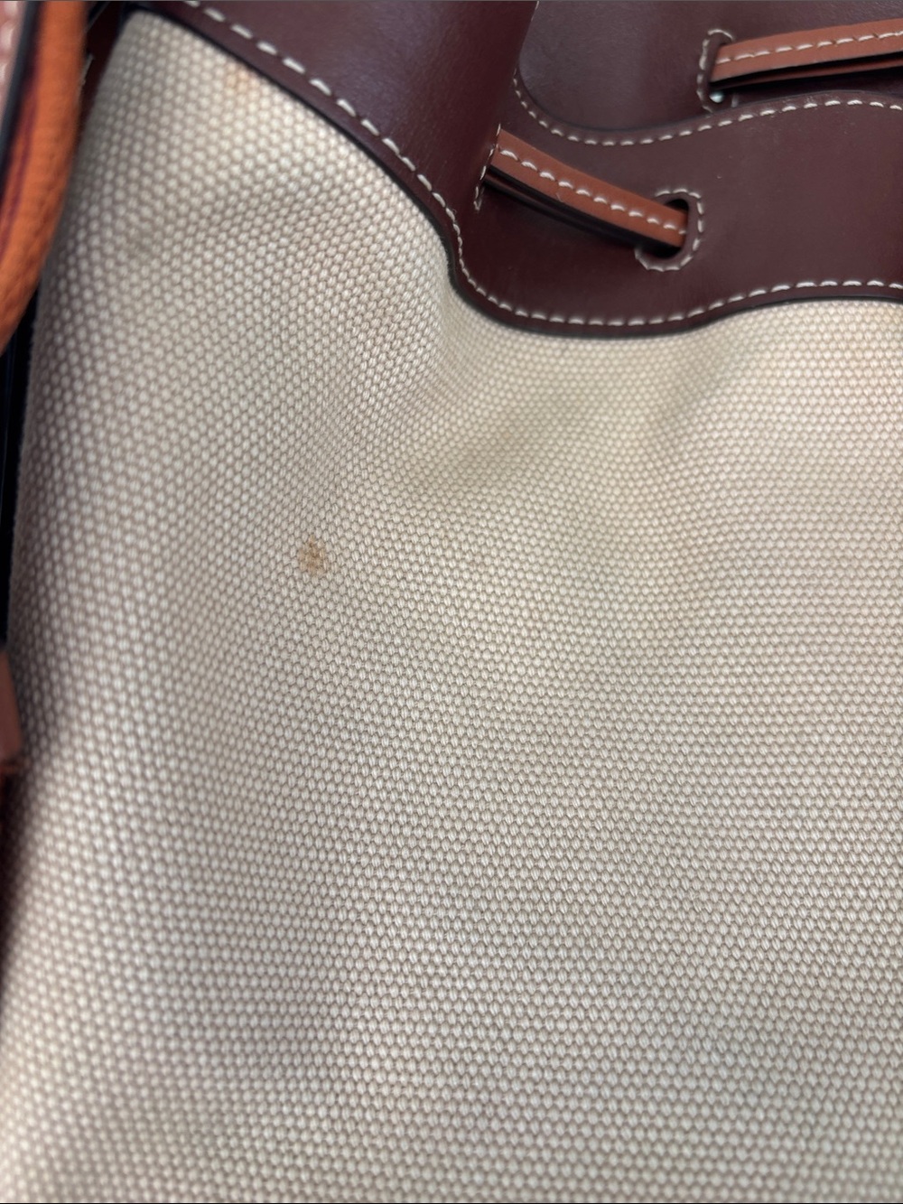 Coach Beige Canvas and Brown Leather Bucket Shoulder Bag w/crossbody strap - Picture 7 of 14